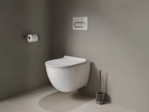 WC kefe tartó, Ravak Chrome II szabadonálló WC kefe tartó, szálcsiszolt grafit X07P1610