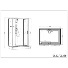 Hidromasszázs zuhanykabin, Sanotechnik Boston hidromasszázs zuhanykabin CL22
