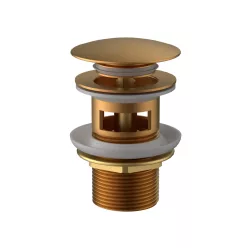   Lefolyó, Wellis mosdó lefolyó, click-clack, túlfolyós mosdókhoz, brushed rose gold WF00207