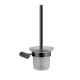 WC kefe tartó, Wellis Ischia fali wc kefe tartó brushed gun metal grey WE00200