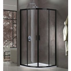   Zuhanykabin, Aqualife EAB-001 90x90 Íves fekete zuhanykabin AKCIÓ