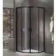 Zuhanykabin, Aqualife EAB-001 90x90 Íves fekete zuhanykabin AKCIÓ